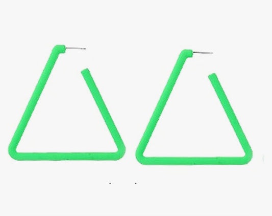 90s Retro Neon Star Triangle Circle Hoop earrings