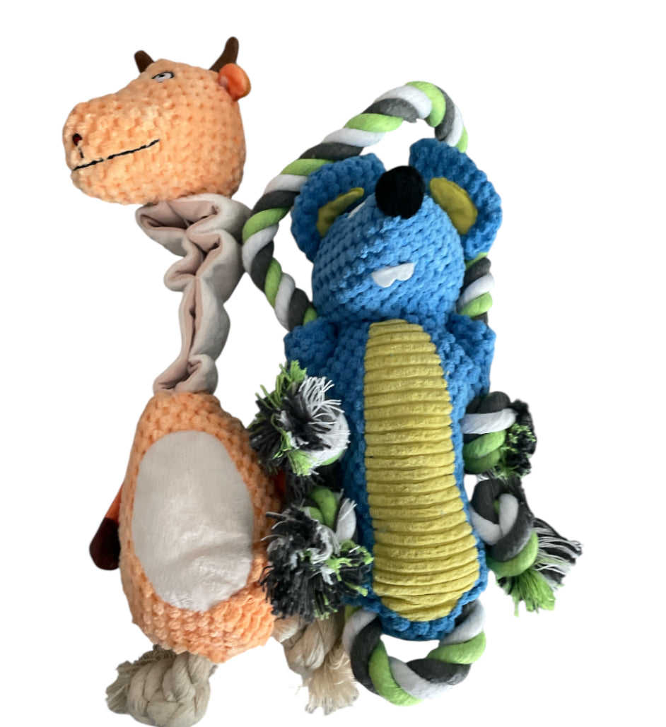 Animal Rope Dog Toy 2 pack