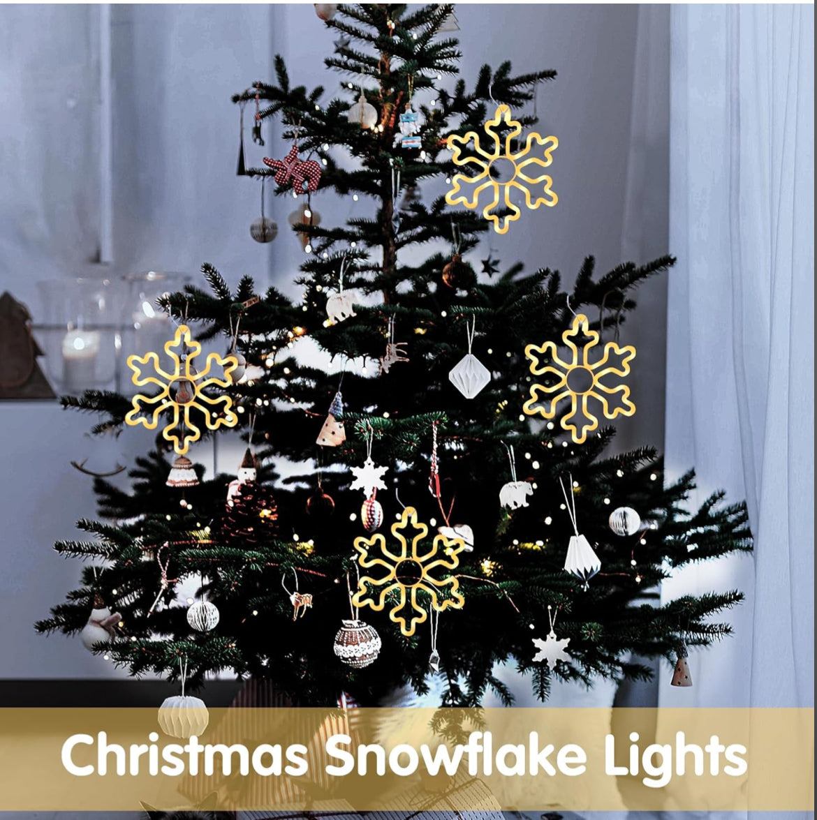 LED Snowflake Lights 4pcs