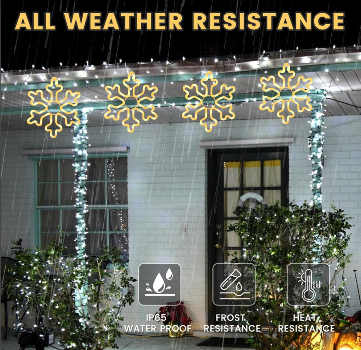 LED Snowflake Lights 4pcs