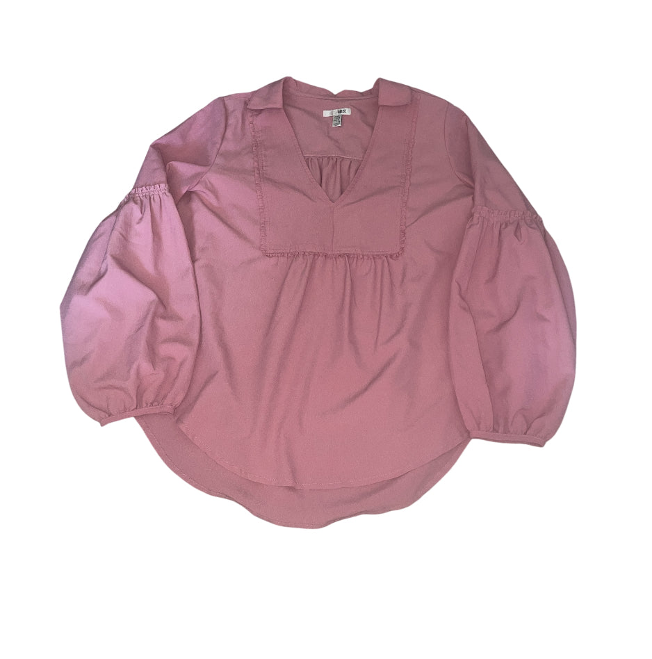 Amuse Society Mozambique Long Sleeve Woven top.(Large)