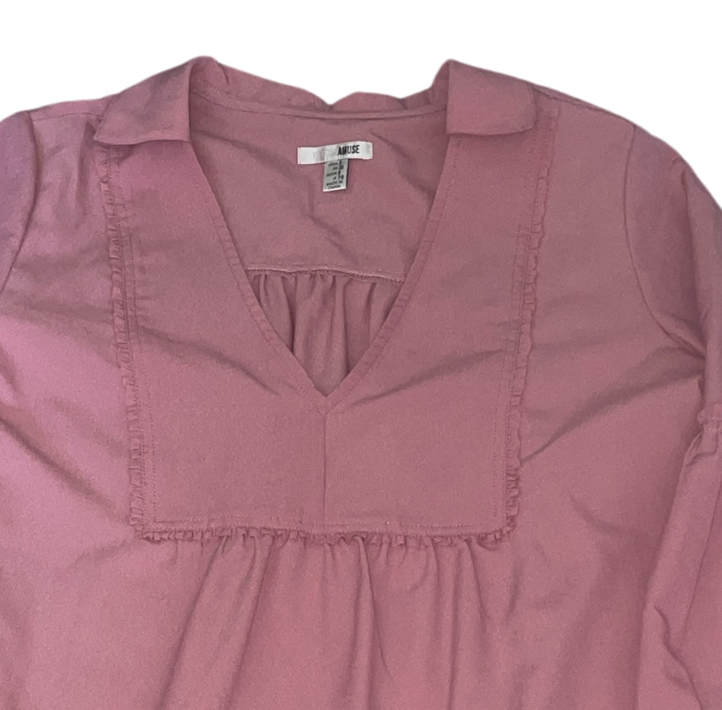 Amuse Society Mozambique Long Sleeve Woven top.(Large)