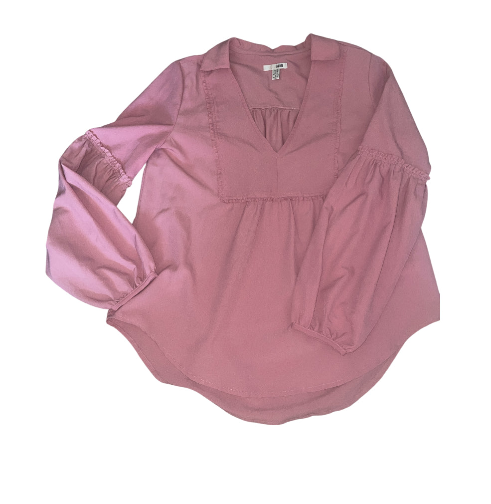 Amuse Society Mozambique Long Sleeve Woven top.(Large)