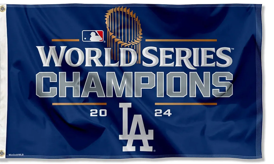 Los Angeles Dodgers 2024 World Champions 3x5 Flag