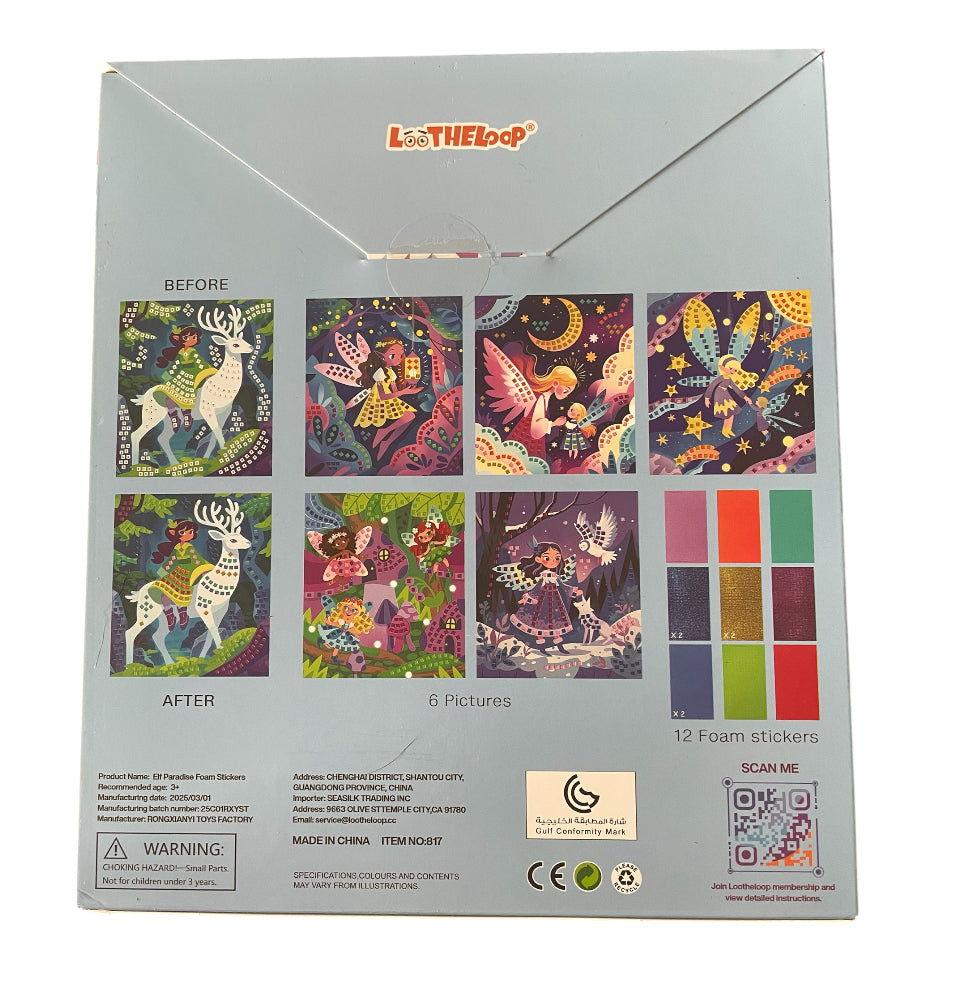 Lootheloop Elf Paradise Foam Stickers. 