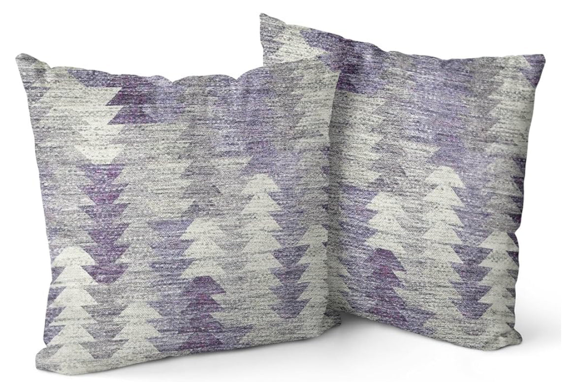 Purple Bohemian 20”x20” Double Sided Pattern Linen Pillowcases