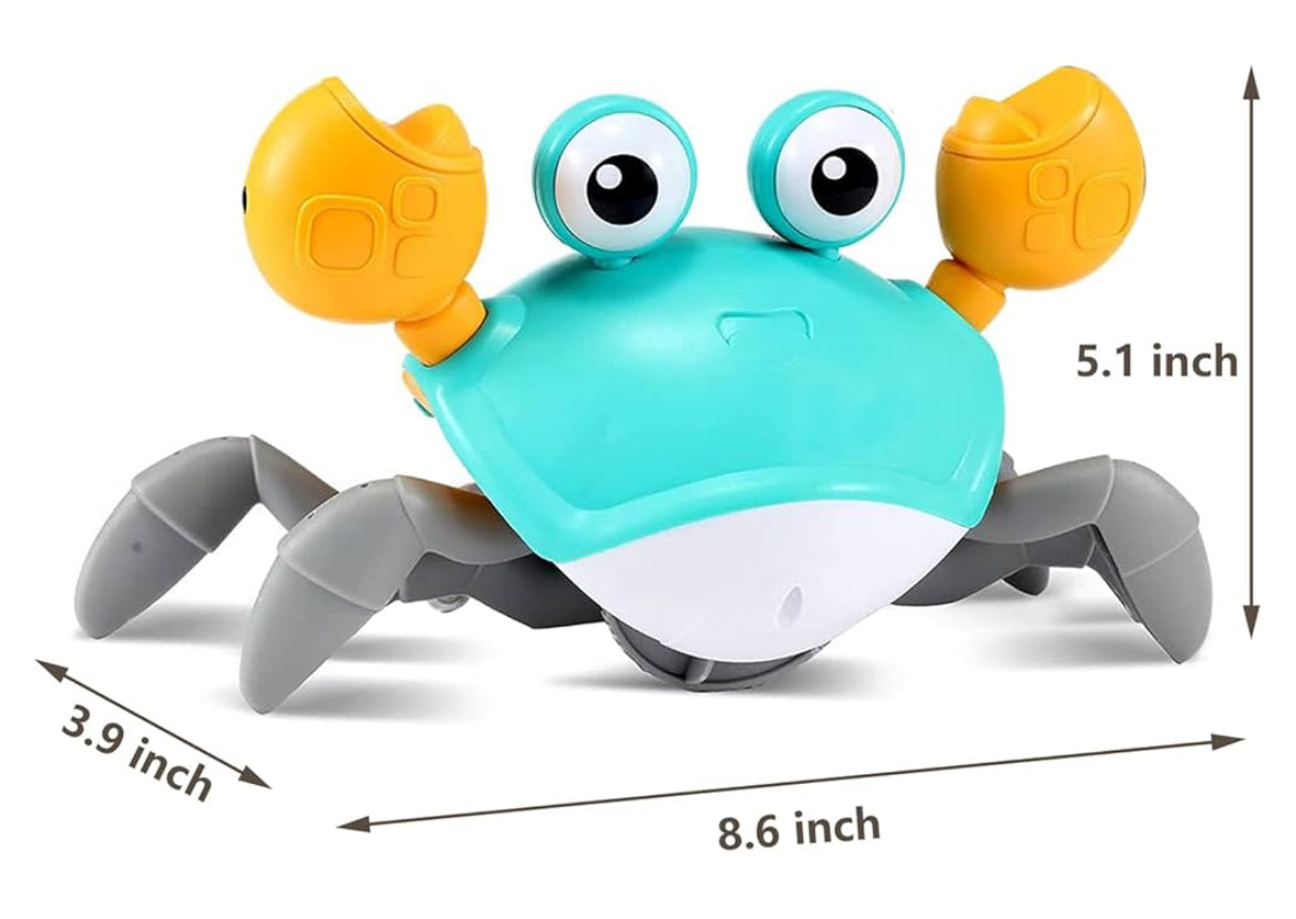 Interactive Crab Toy for Kids - Blue and Gray