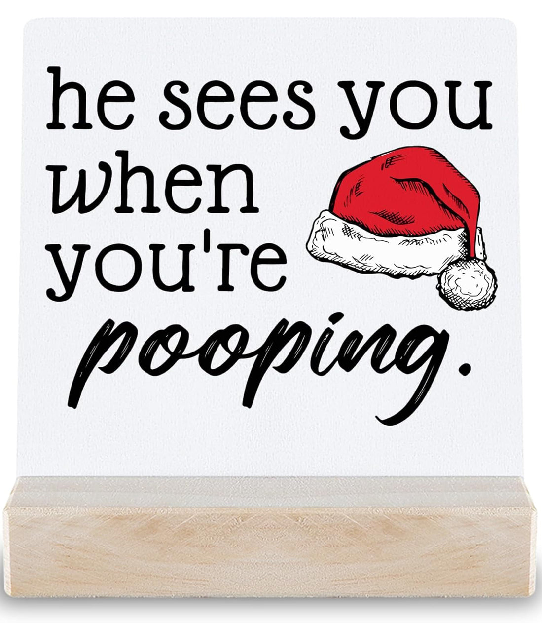 Festive Holiday Sign 4x4 Pale Yellow