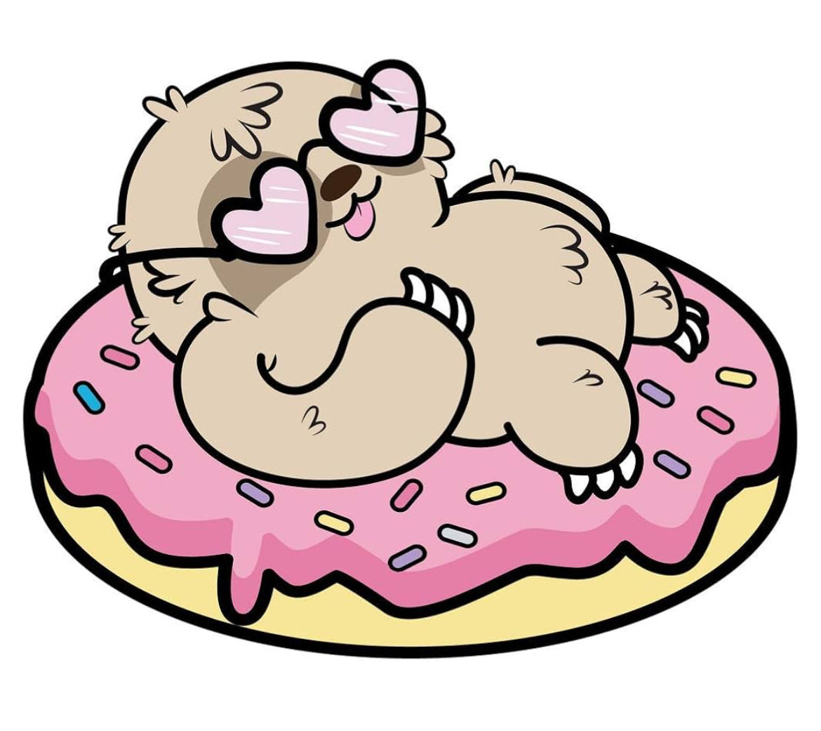 Sloth Donut 4” Sticker Decal