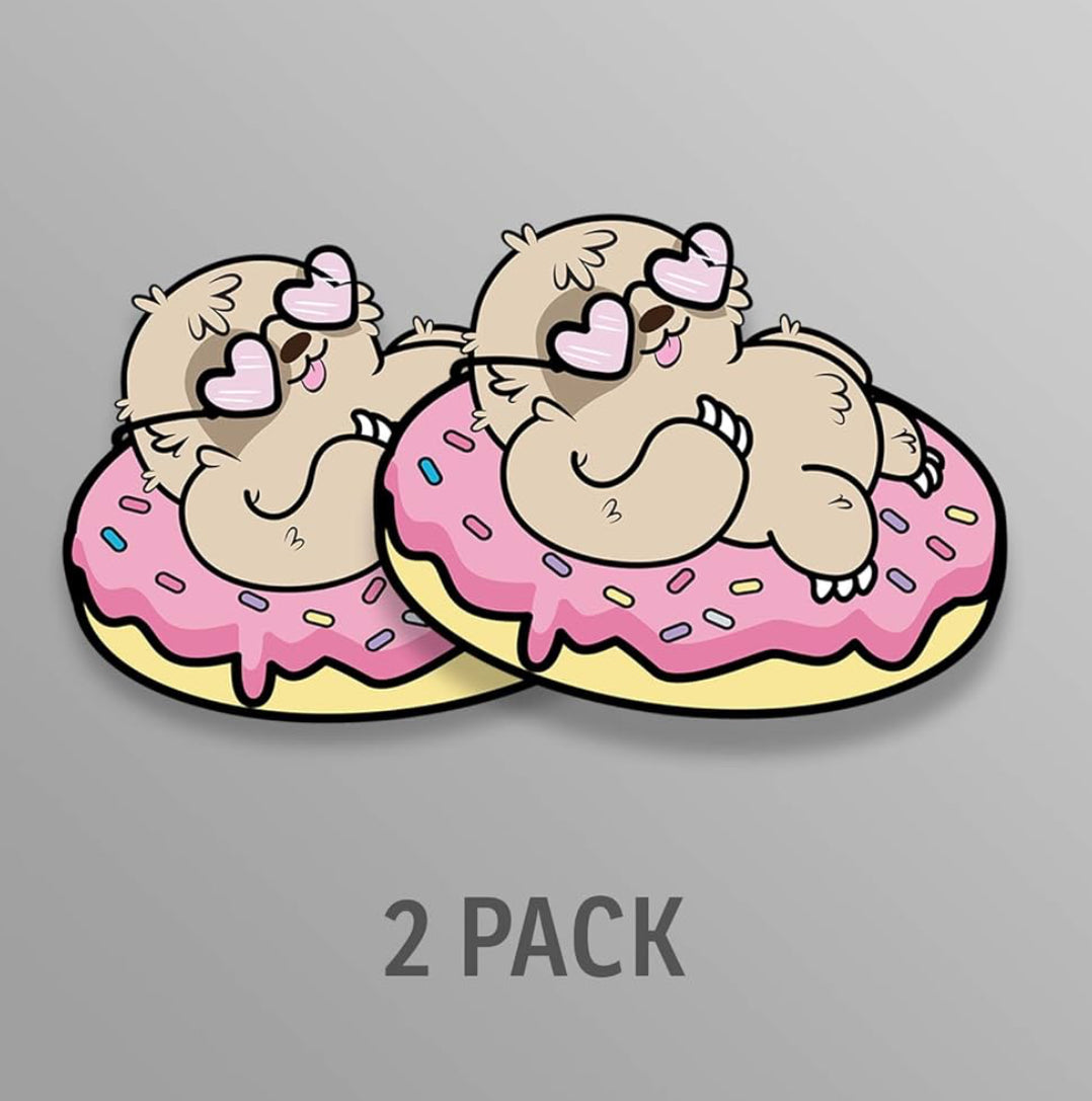 Sloth Donut 4” Sticker Decal