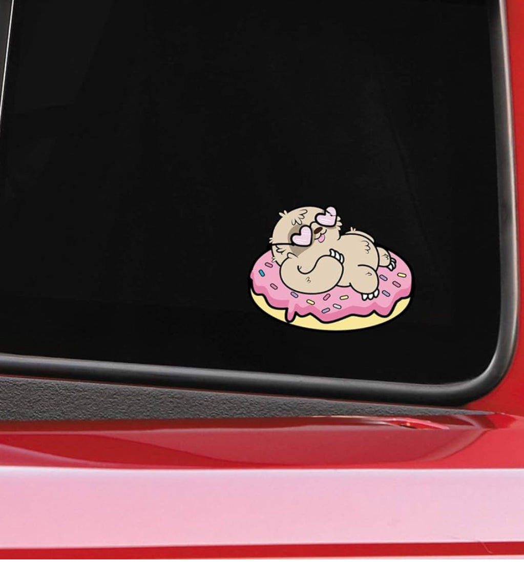 Sloth Donut 4” Sticker Decal