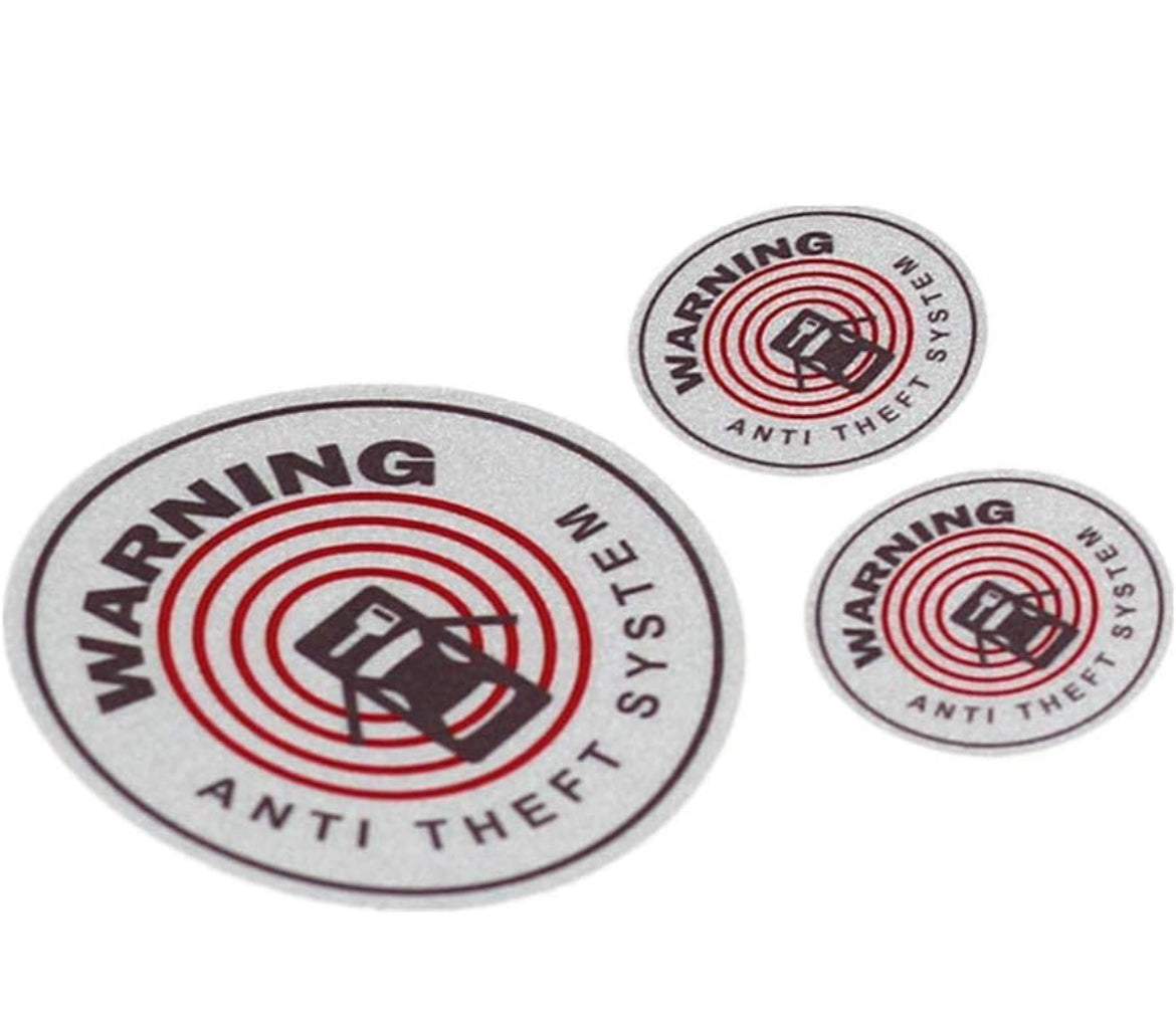 Car Styling Decals Warning Alarm Anti Theft System Sticker