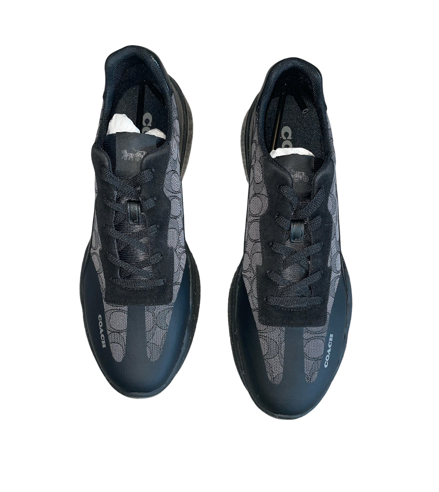Coach CitySole Runner Sneakers in Black Signature Jacquard.(13)