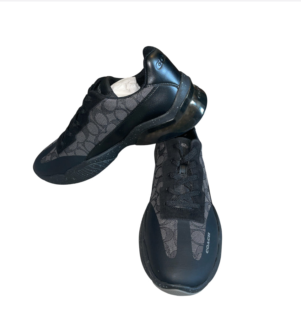 Coach CitySole Runner Sneakers in Black Signature Jacquard.(13)
