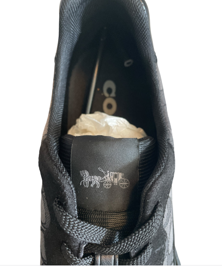 Coach CitySole Runner Sneakers in Black Signature Jacquard.(13)