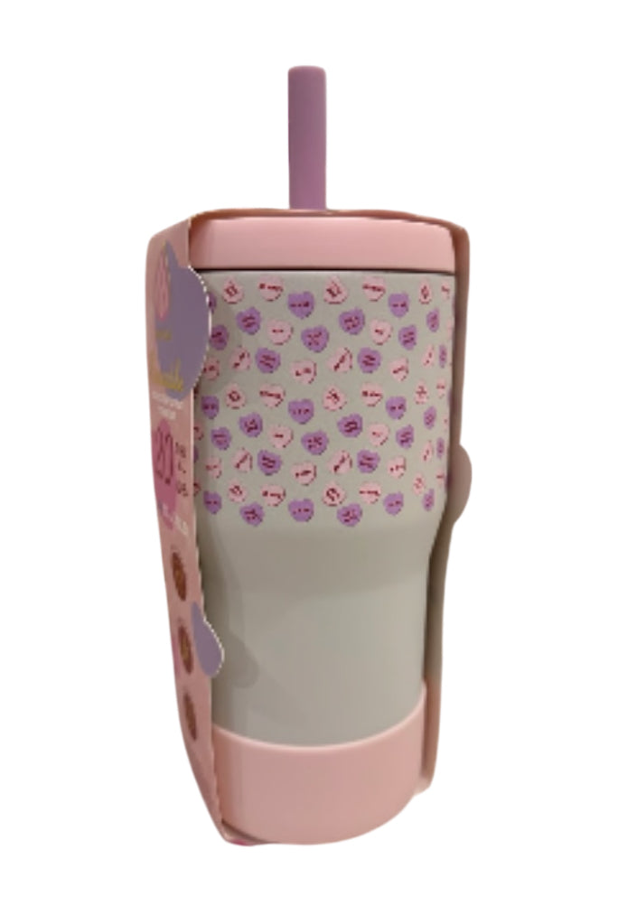 Manna 20oz Straw Tumbler from the "Valentine's Day Candy Hearts" collection.