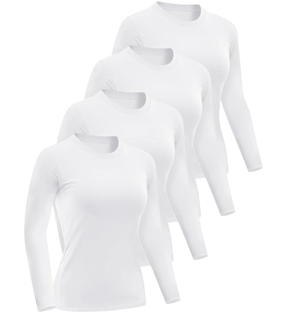 Dalavch 4-pack of Women's Scrub Tops (Large)
