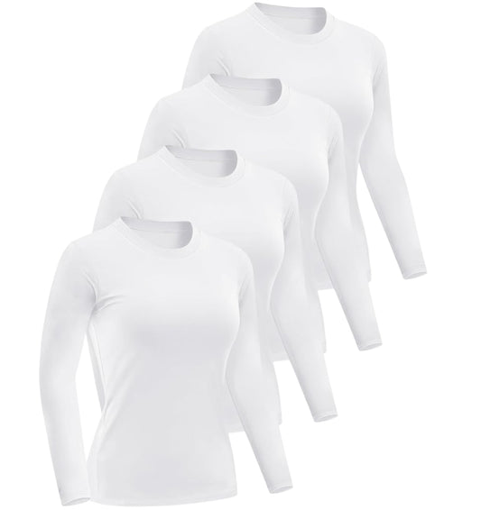 Dalavch 4-pack of Women's Scrub Tops (Large)