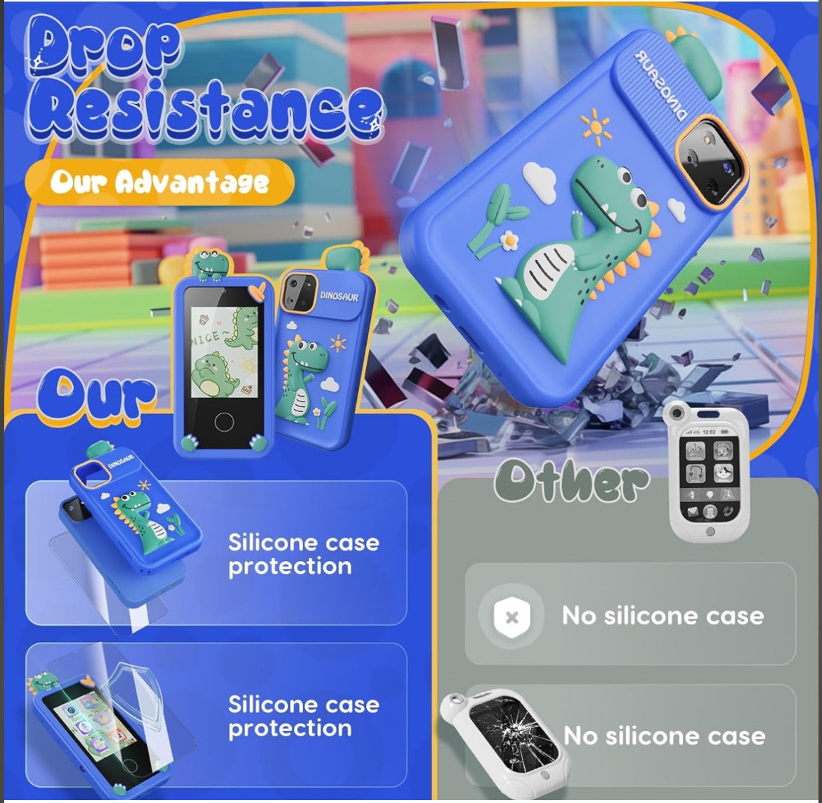 Luyiilo Kids Smart Phone With 2.8" Touchscreen