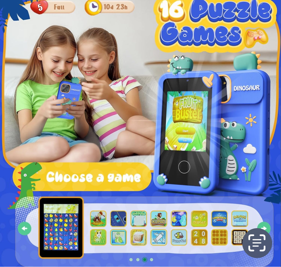 Luyiilo Kids Smart Phone With 2.8" Touchscreen