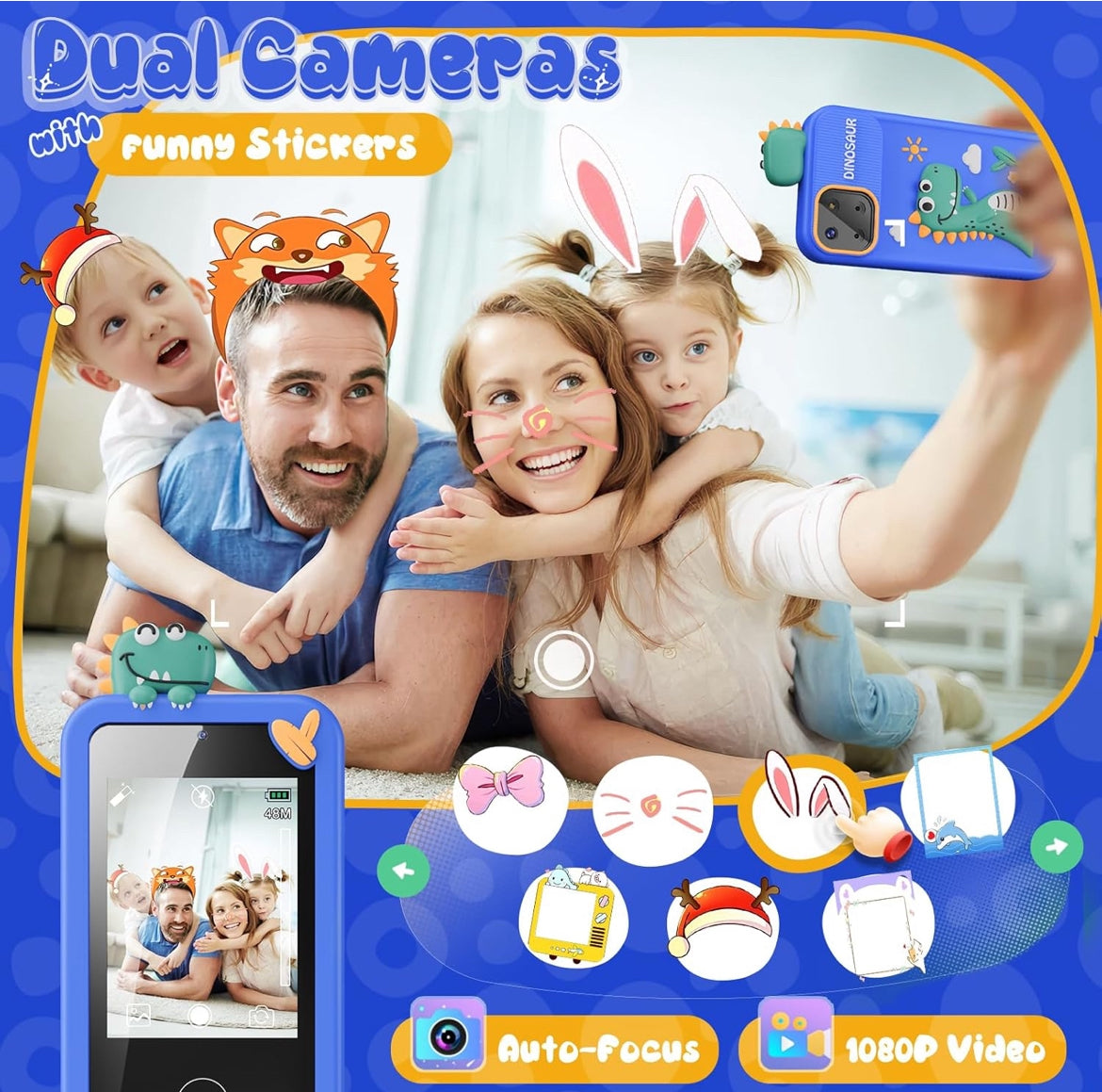 Luyiilo Kids Smart Phone With 2.8" Touchscreen