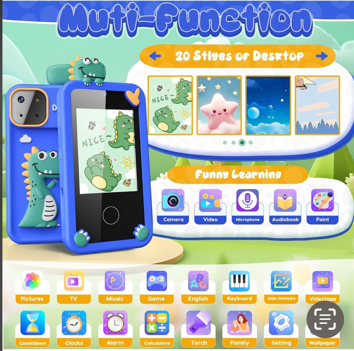 Luyiilo Kids Smart Phone With 2.8" Touchscreen