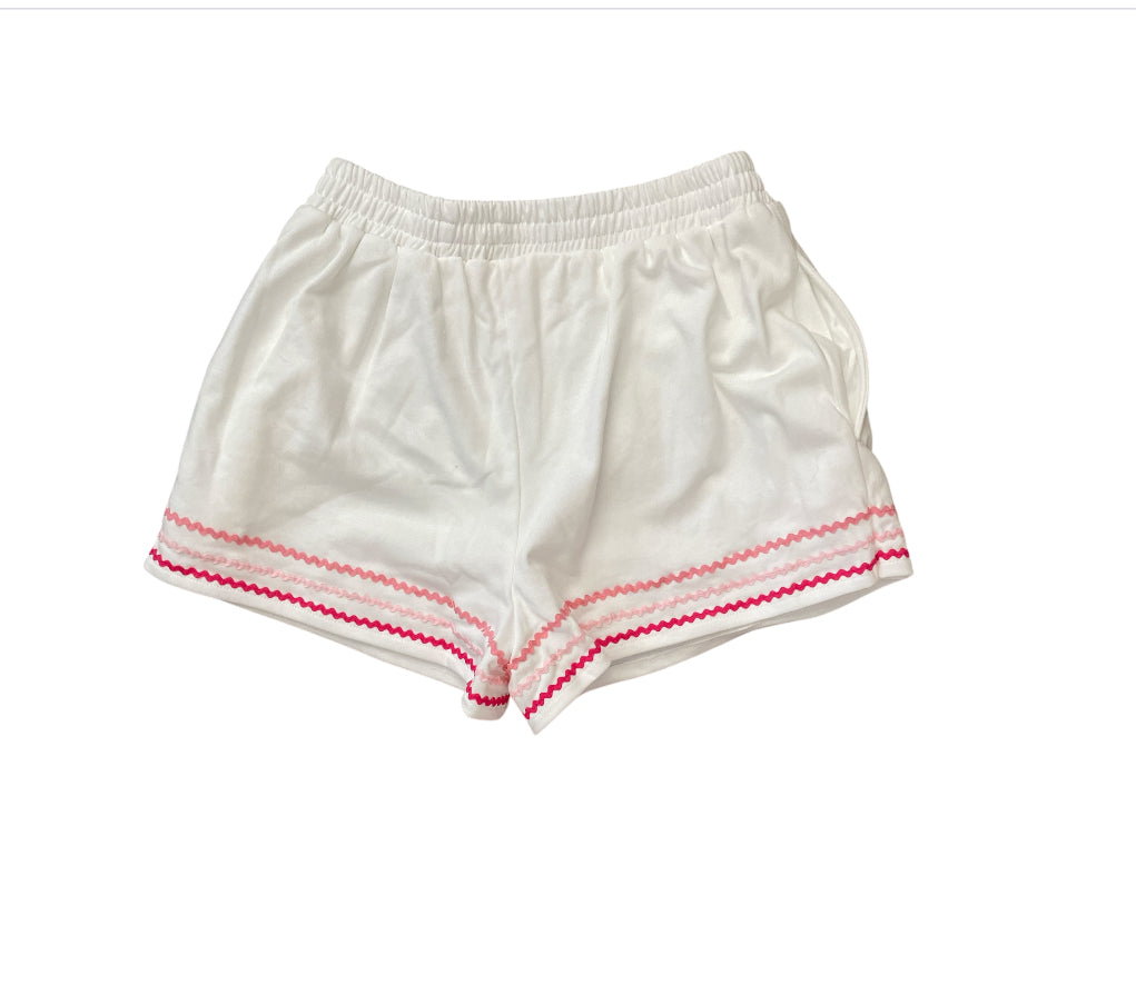Peach Love Gotta Love It Wavy Trim Skort.(Large)