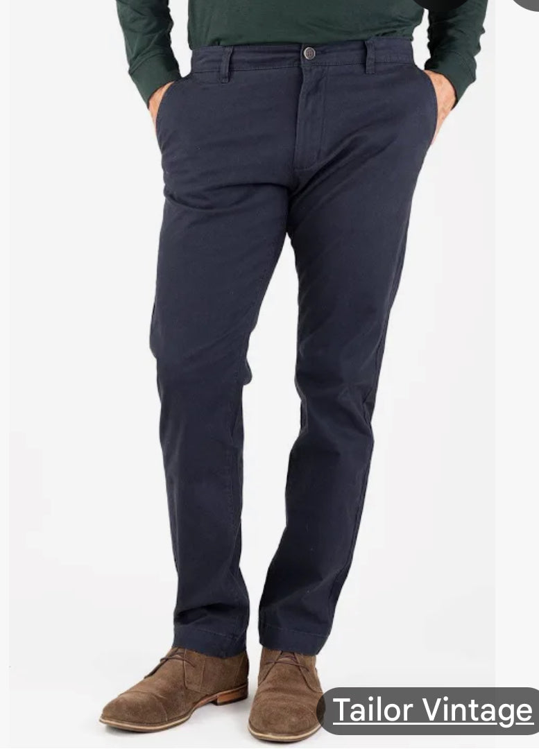 Tailor Vintage Classic Fit Navy Blazer Chino (34x34)