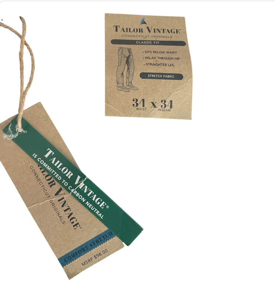 Tailor Vintage Classic Fit Navy Blazer Chino (34x34)