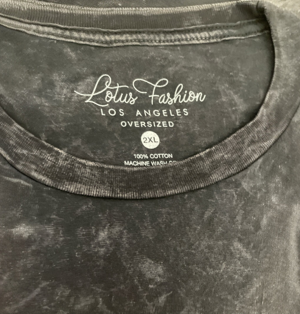 Lotus Fashion Black Vintage Mineral Wash Western T-shirt"-Cowboy Take Me Away" (2x)