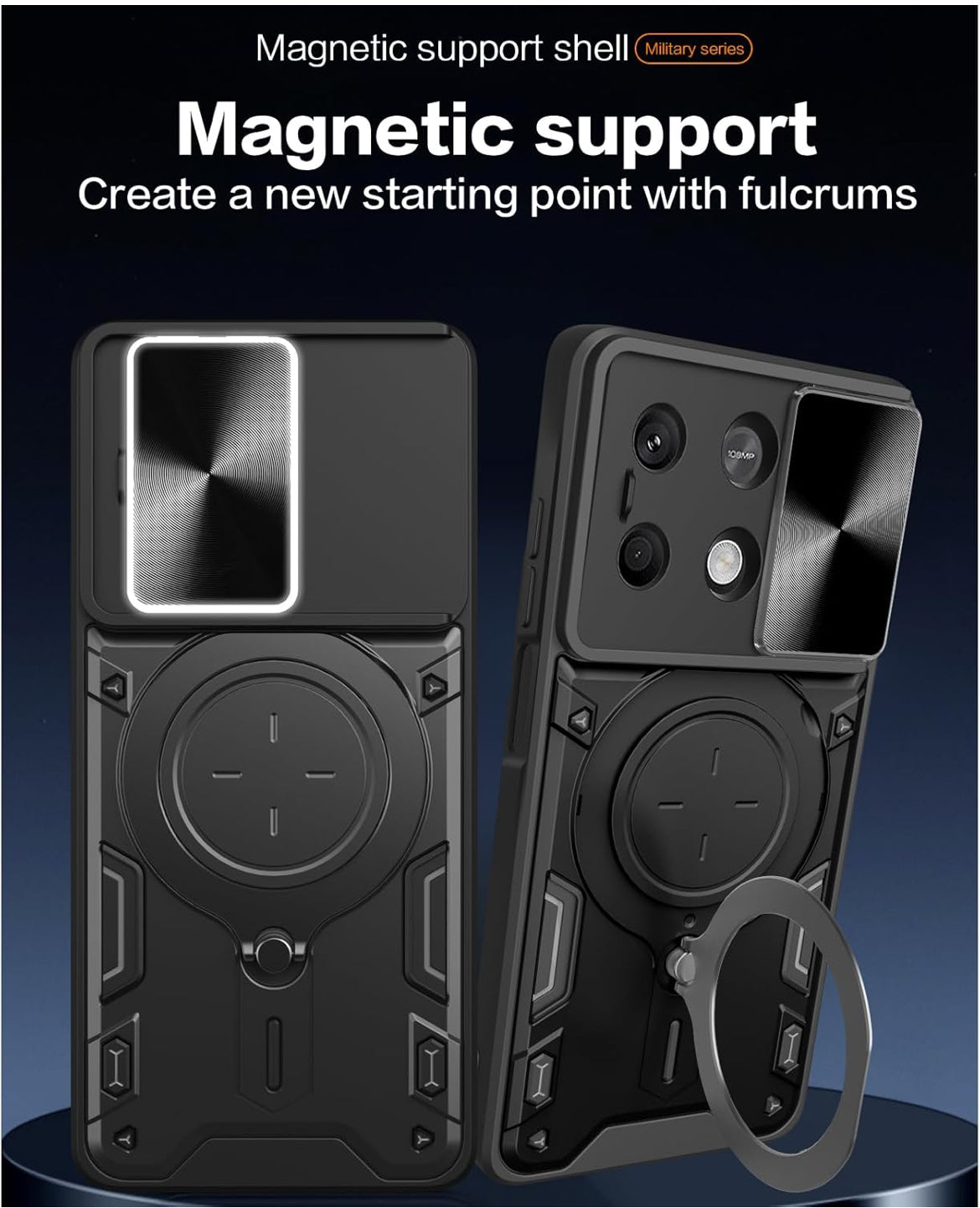 Armor Case Note 13 5G with Kickstand, Military Grade