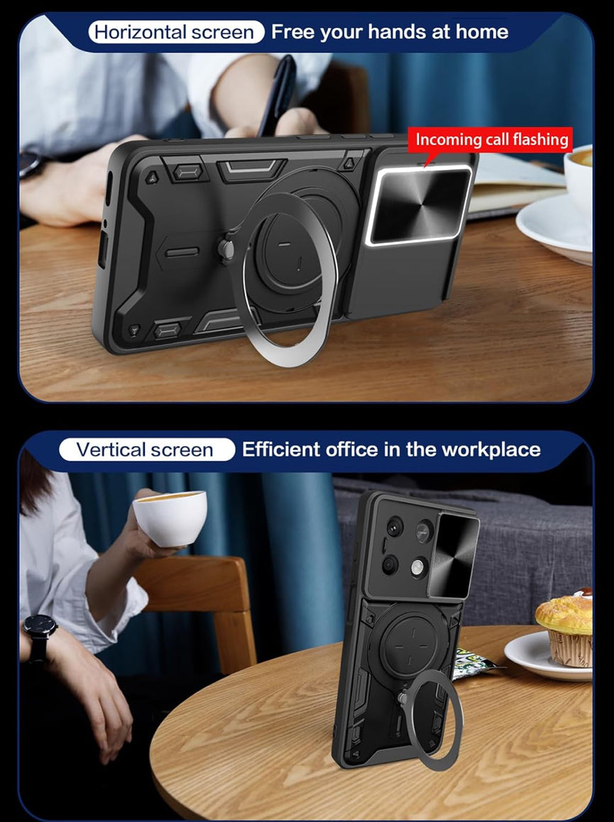 Armor Case Note 13 5G with Kickstand, Military Grade