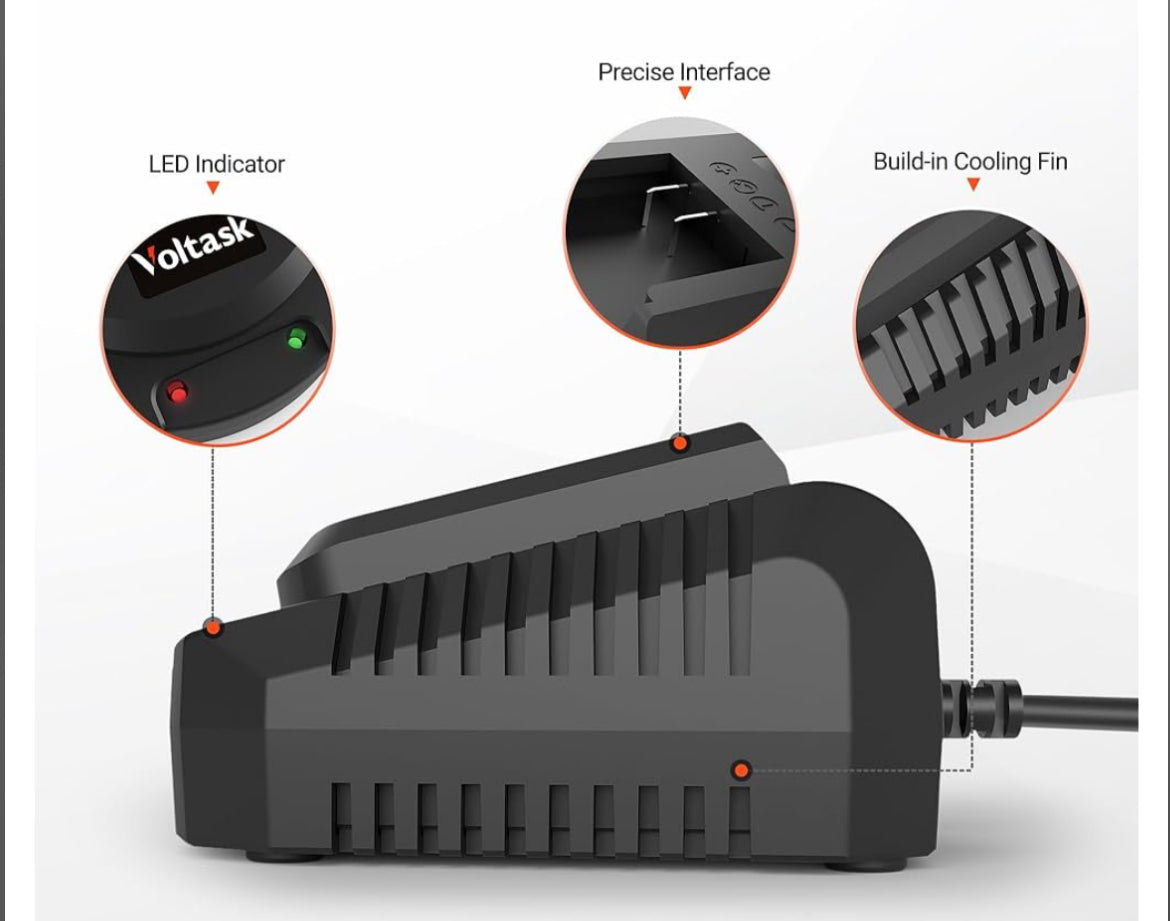 VOLTASK 24V 4.0-Ah Lithium iON Battery for All 24V Cordless Snow Shovels