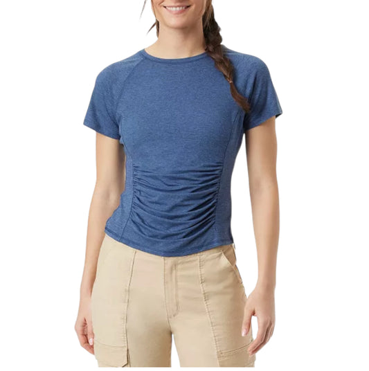 BASS OUTDOOR Women's Ruched Raglan Short Sleeve Tee (X-Large)