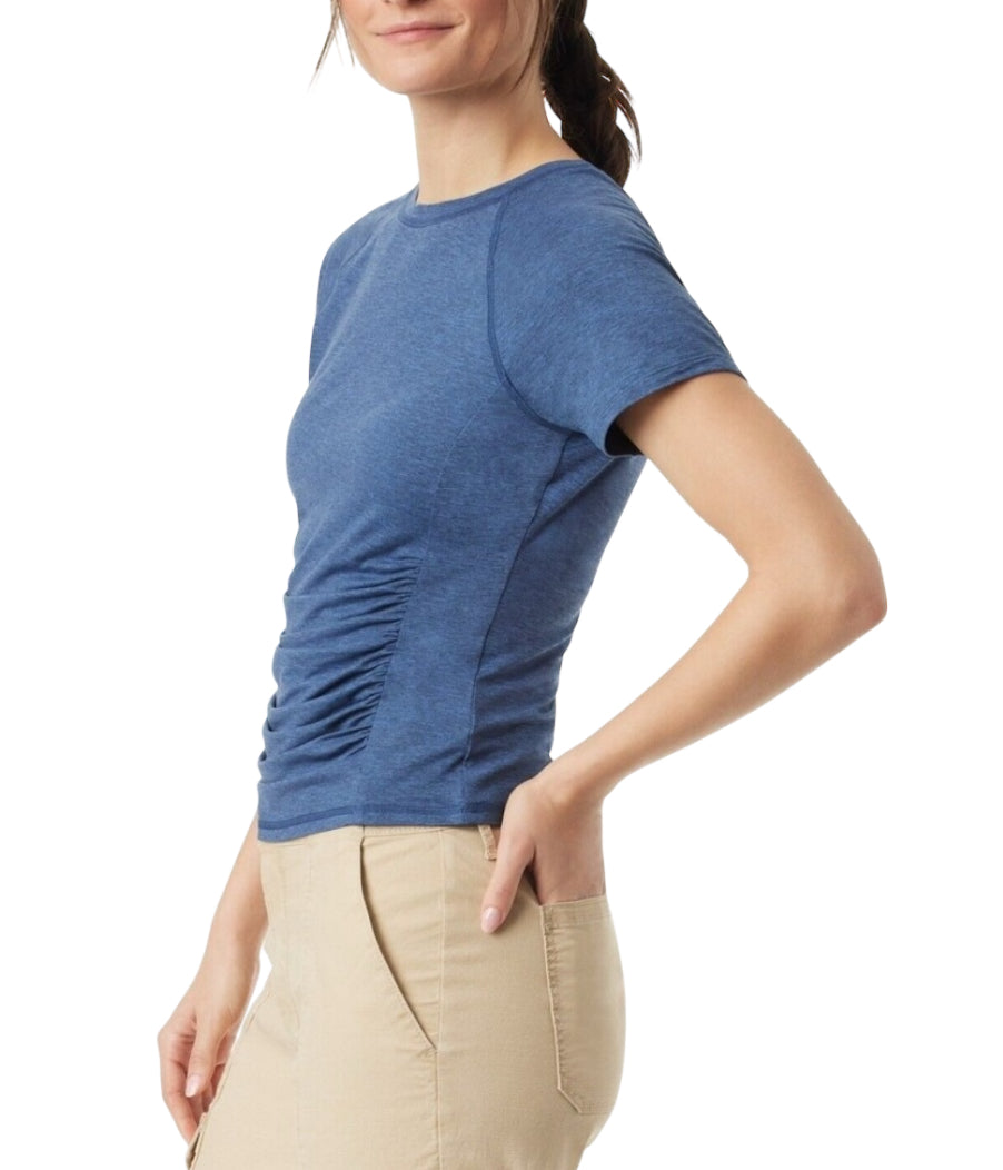 BASS OUTDOOR Women's Ruched Raglan Short Sleeve Tee (X-Large)