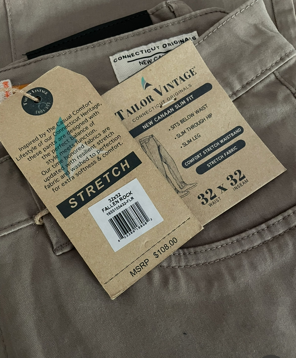 Tailor Vintage New Canaan Slim Fit Pant (32x32)