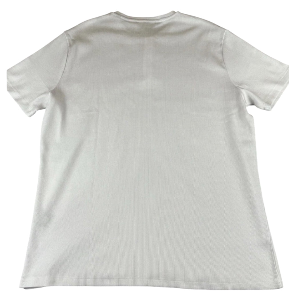 Slate & Stone knit waffle henley in white (XX-Large)