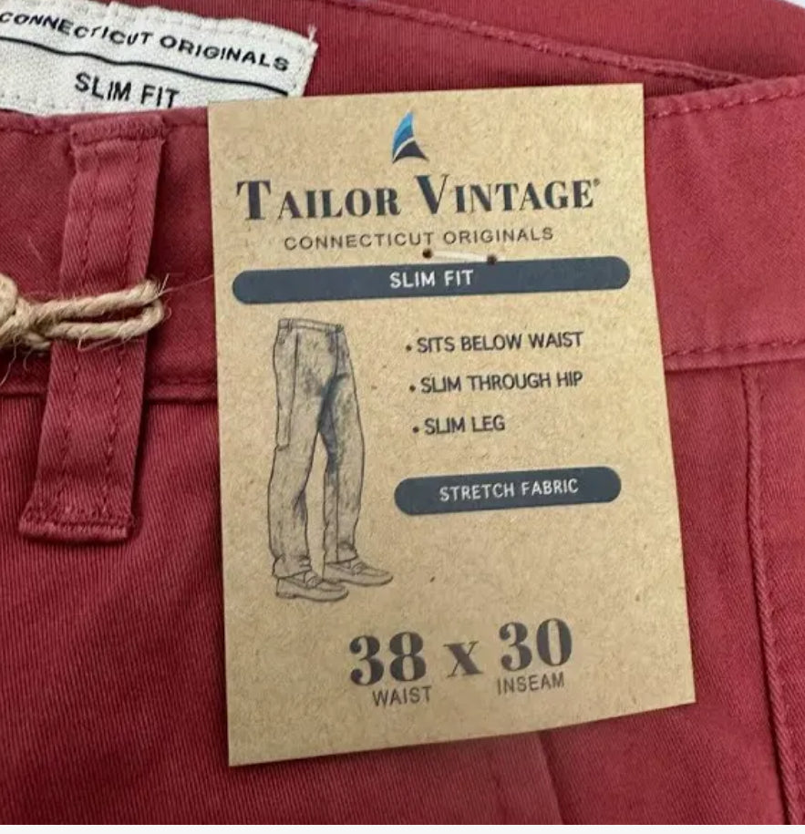 Tailor Vintage Connecticut Originals Slim Fit Chino (38x30)