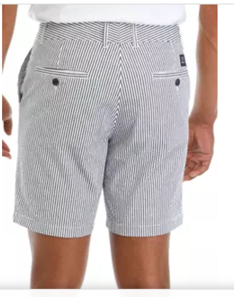 Ben Sherman Blue Striped Seersucker Shorts
