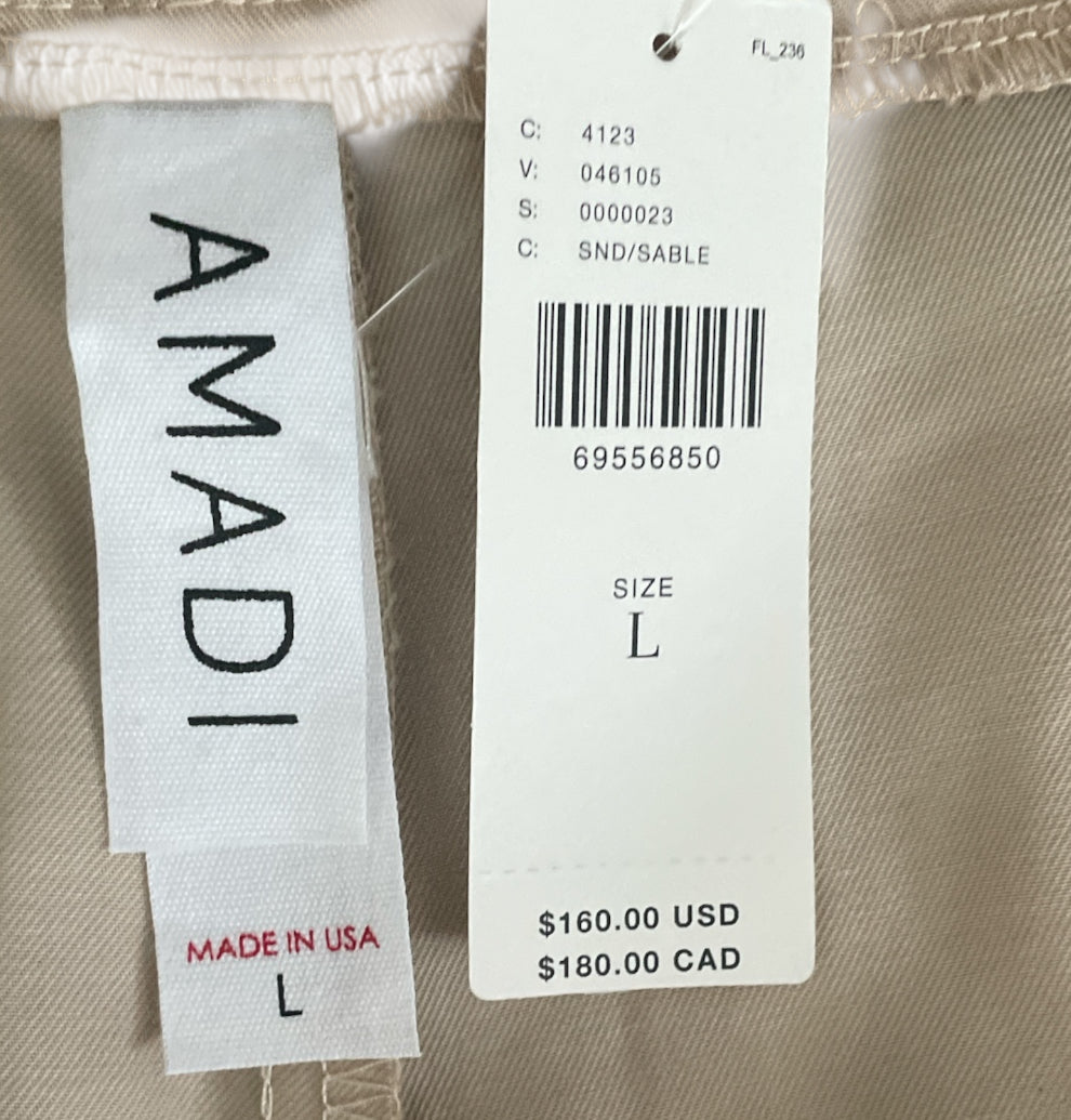 Anthropologie Amadi Khaki Wide Leg Trousers (Large