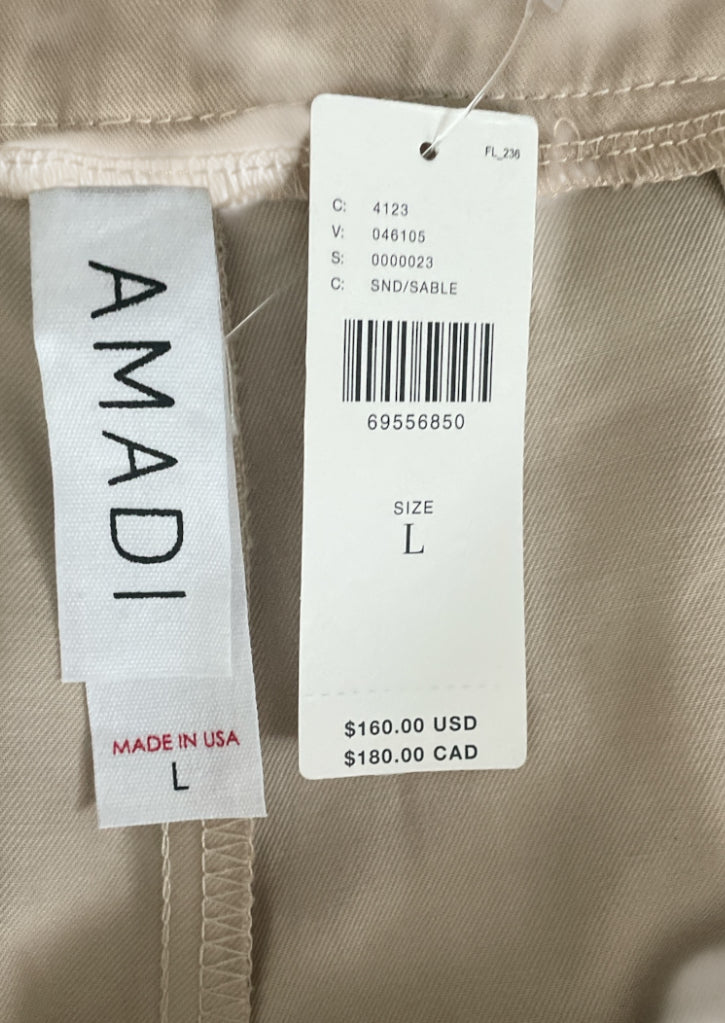 Anthropologie Amadi Khaki Wide Leg Trousers (Large