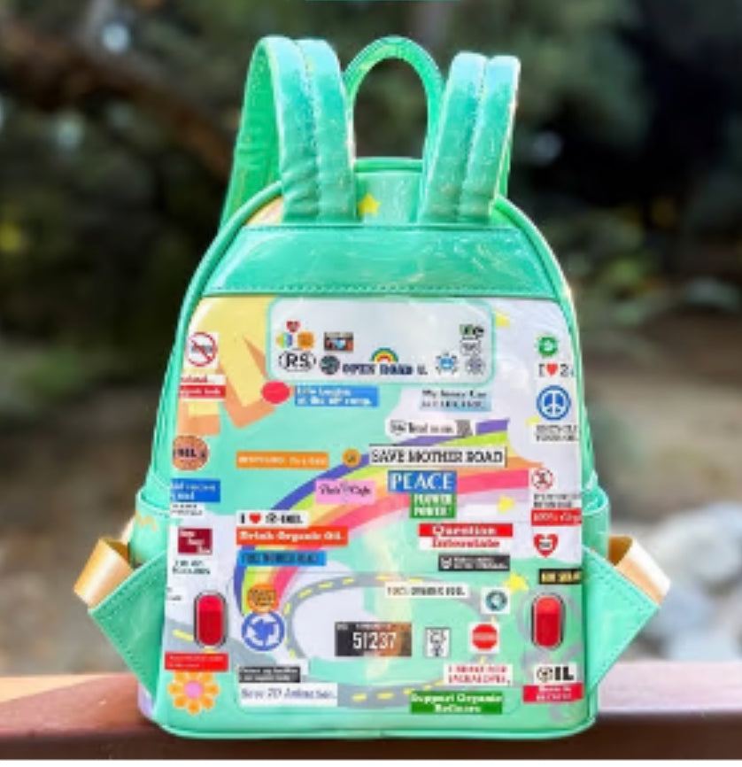 Loungefly Disney Pixar Cars Fillmore Cosplay Mini Backpack.