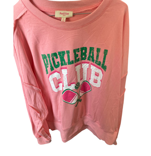 Peach Love "Pickleball Club" sweatshirt (Medium)