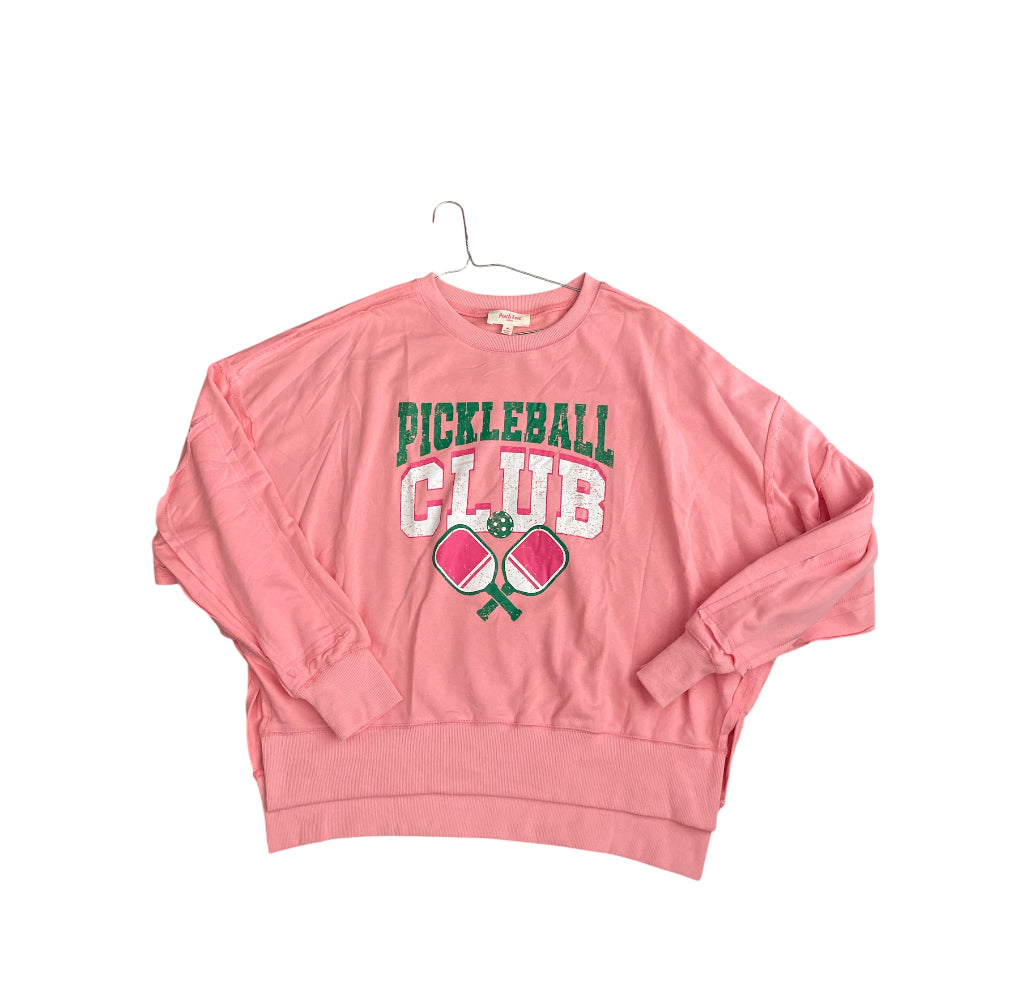 Peach Love "Pickleball Club" sweatshirt (Medium)