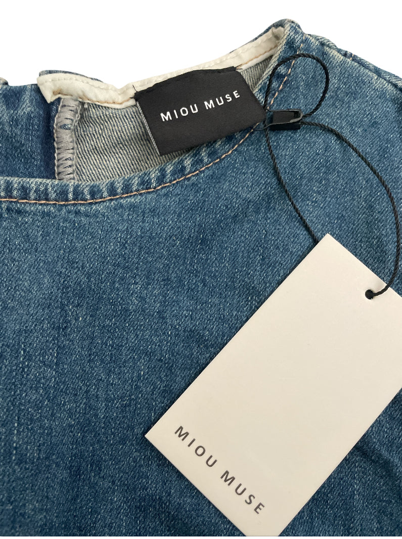 Miou Muse Denim Column Dress (Small)