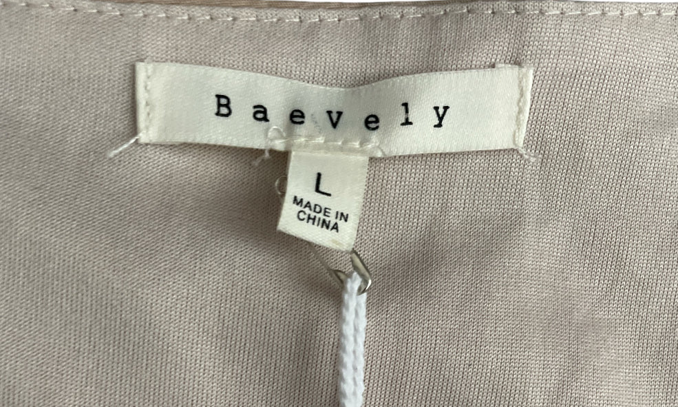 Baevely Sweet On You Taupe Mini Dress with Piping (Large)