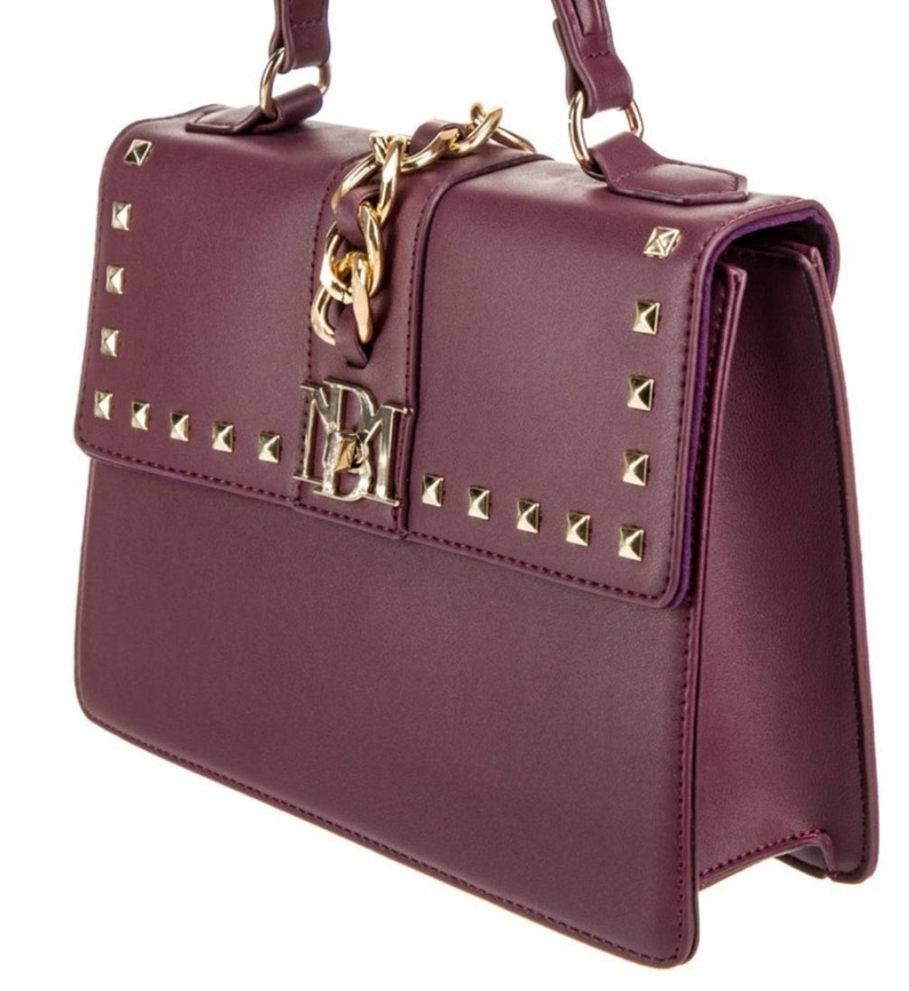 Badgley Mischka Burgundy Leather Purse