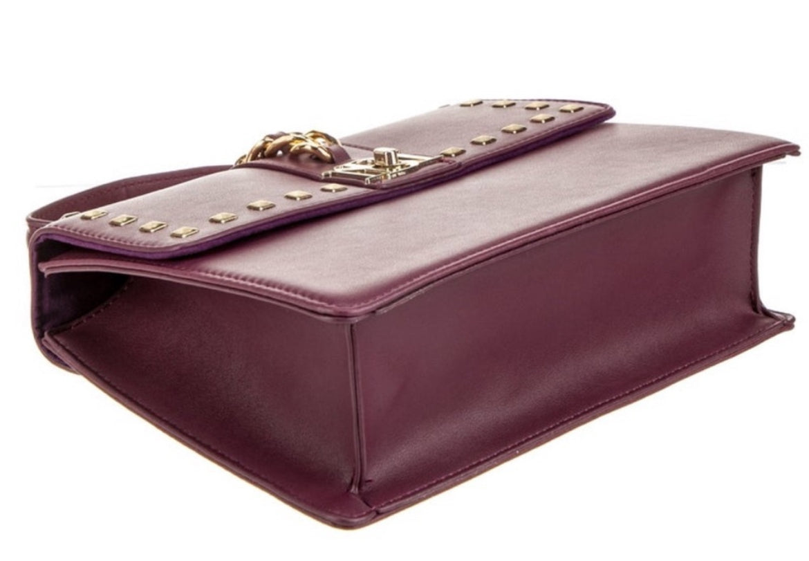 Badgley Mischka Burgundy Leather Purse