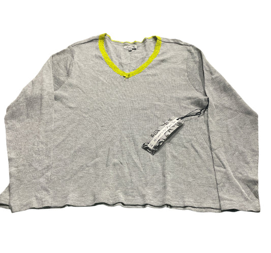 Paper Tee Gray Lace Trimmed Tee (1x)