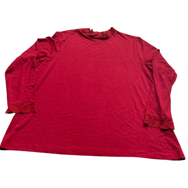 Bedford Fair Red Long Sleeve Top (1x)